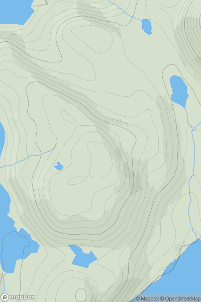 Thumbnail image for Cleit nan Uamhannan showing contour plot for surrounding peak