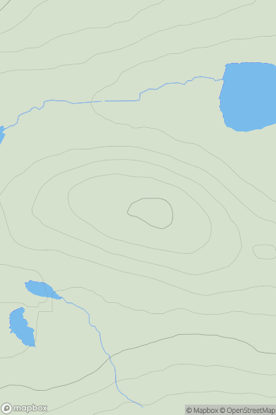 Thumbnail image for Beinn Thulabaigh showing contour plot for surrounding peak