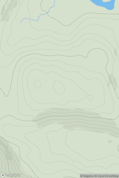 Thumbnail image for Beinn Ghunnaraigh showing contour plot for surrounding peak