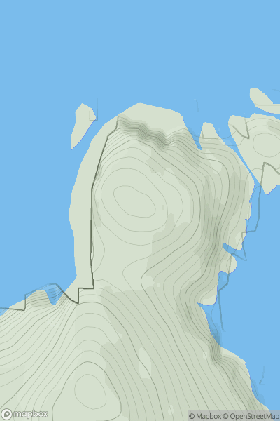 Thumbnail image for Tom a' Reithean showing contour plot for surrounding peak