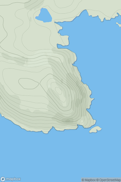 Thumbnail image for Rubha Mealabhaig showing contour plot for surrounding peak