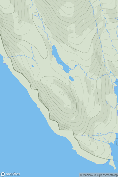Thumbnail image for Cnoc Loch a' Mhuim showing contour plot for surrounding peak