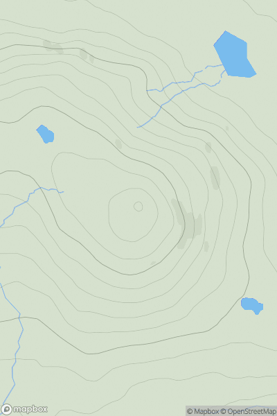 Thumbnail image for Crogearraidh Beag showing contour plot for surrounding peak