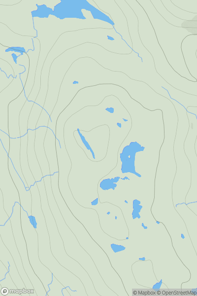Thumbnail image for Sgurran Ruadha showing contour plot for surrounding peak