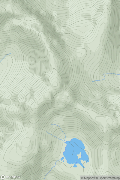 Thumbnail image for Sgurr Thearlaich showing contour plot for surrounding peak