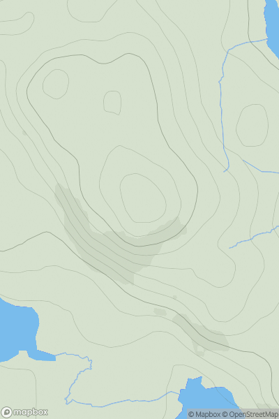 Thumbnail image for Beinn Ceadraiseal showing contour plot for surrounding peak