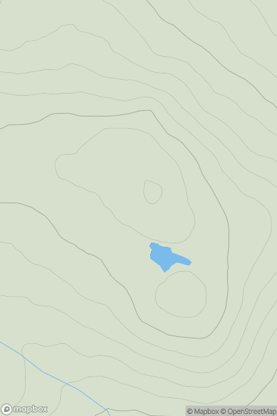 Thumbnail image for Beinn Ernaigeitir showing contour plot for surrounding peak