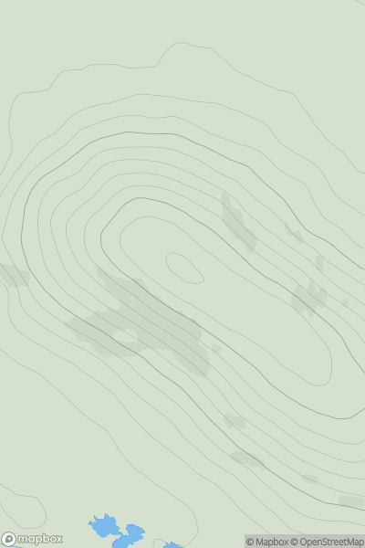 Thumbnail image for Aisgerbheinn showing contour plot for surrounding peak