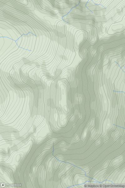 Thumbnail image for Sgurr a' Ghreadaidh showing contour plot for surrounding peak