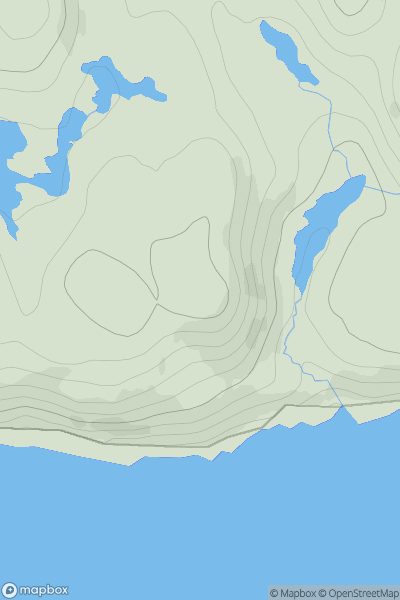 Thumbnail image for Bid nam Fiadh showing contour plot for surrounding peak