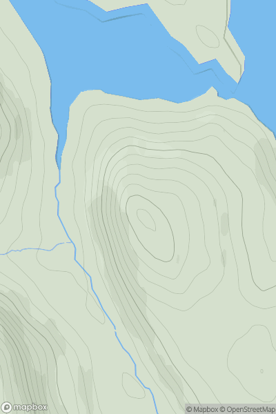 Thumbnail image for Beinn a' Ghlinne Ruaidh showing contour plot for surrounding peak