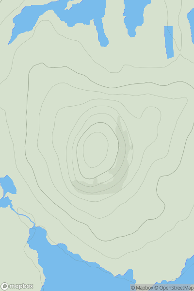 Thumbnail image for Trealabhal showing contour plot for surrounding peak