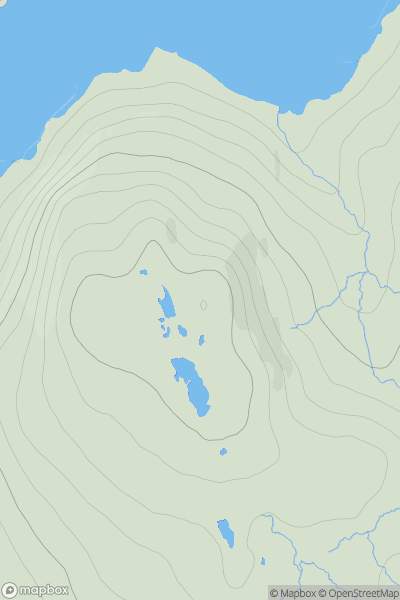 Thumbnail image for Cithis Bheag showing contour plot for surrounding peak