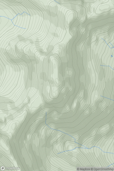 Thumbnail image for Sgurr a' Ghreadaidh South Top showing contour plot for surrounding peak