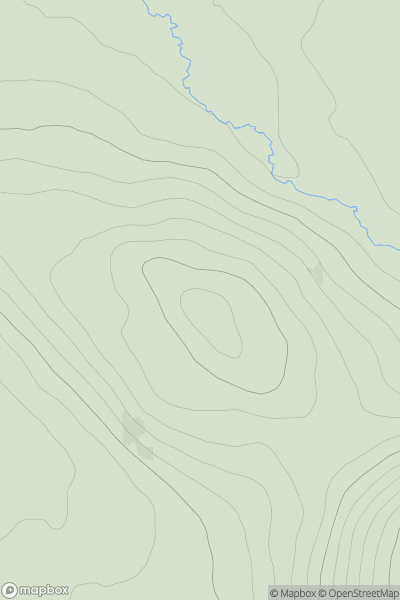 Thumbnail image for Criribheinn showing contour plot for surrounding peak