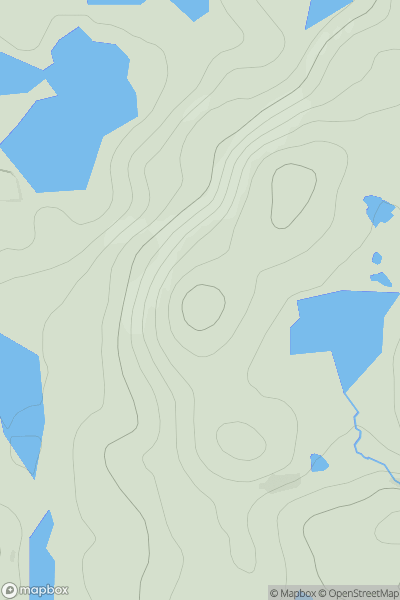 Thumbnail image for Beinn Thacleit showing contour plot for surrounding peak