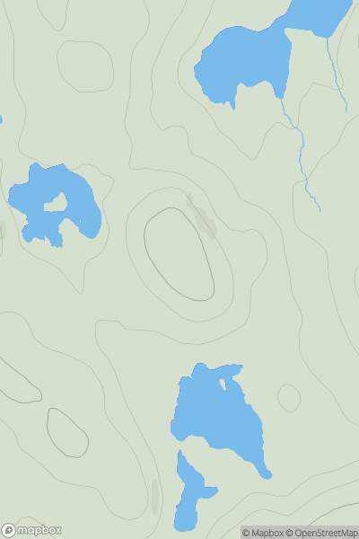 Thumbnail image for Beinn nan Sgalag showing contour plot for surrounding peak