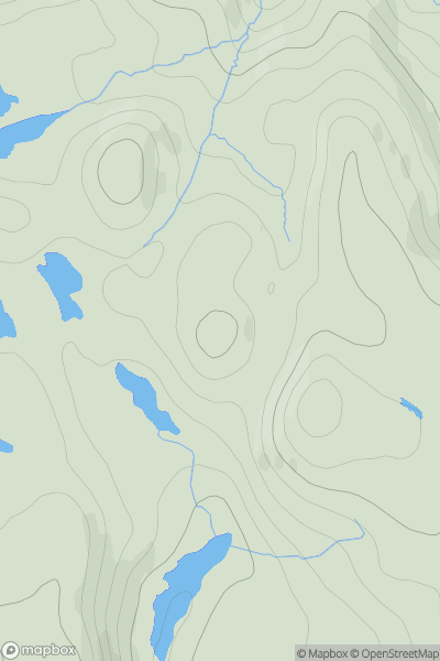 Thumbnail image for Sidhean Bealach a' Bhraghad showing contour plot for surrounding peak
