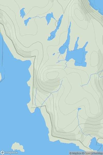 Thumbnail image for Cnoc an Eich showing contour plot for surrounding peak