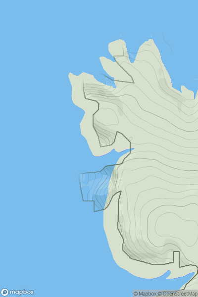 Thumbnail image for Guarsaigh Mor showing contour plot for surrounding peak