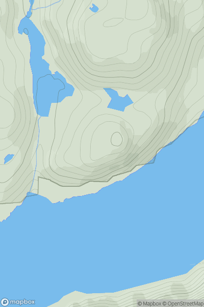 Thumbnail image for Creag Lionta showing contour plot for surrounding peak