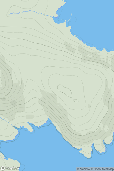 Thumbnail image for Aird Rubha Mor showing contour plot for surrounding peak