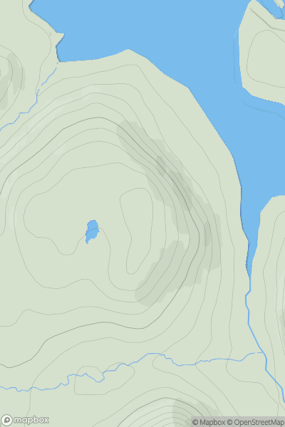 Thumbnail image for Cleit Chairisiadair showing contour plot for surrounding peak