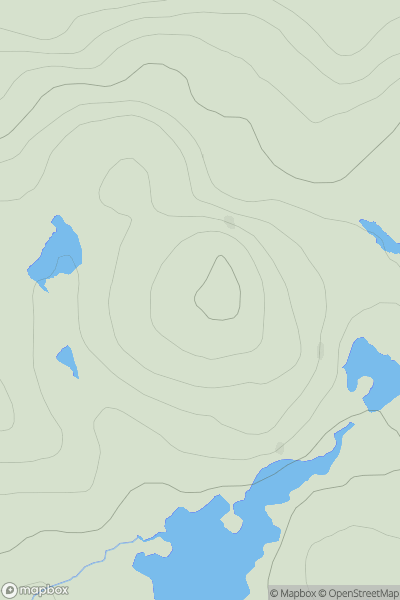 Thumbnail image for Na Creagan showing contour plot for surrounding peak