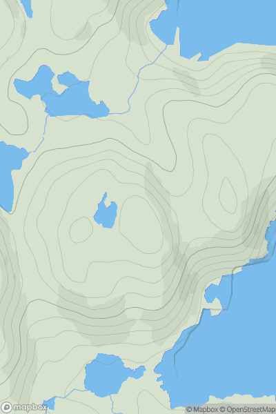 Thumbnail image for Sidhean Loch an Learga showing contour plot for surrounding peak