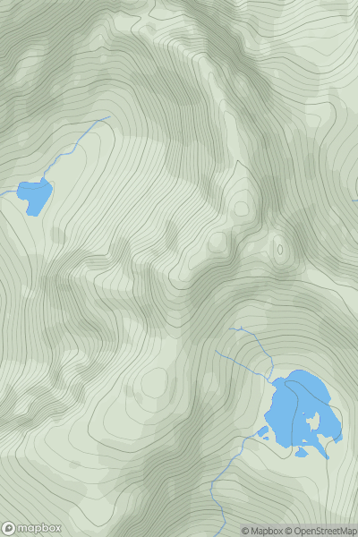 Thumbnail image for Sgurr Sgumain showing contour plot for surrounding peak