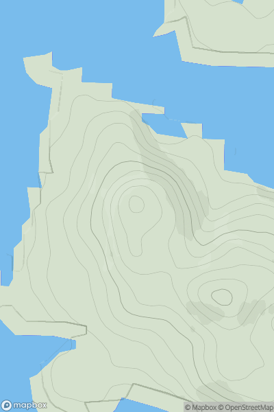 Thumbnail image for Beinn an t-Sagairt showing contour plot for surrounding peak