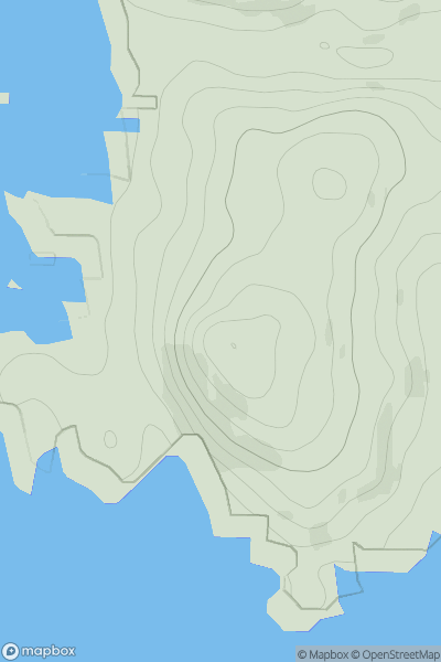 Thumbnail image for Beinn Rodagraich showing contour plot for surrounding peak