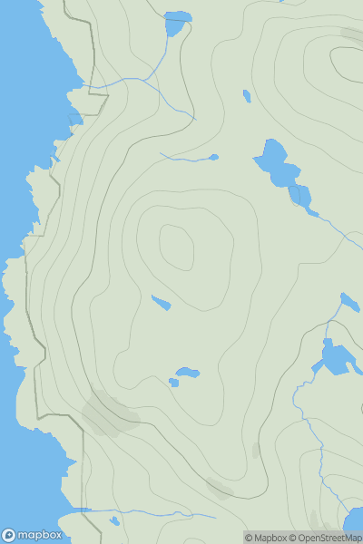 Thumbnail image for Airde Beaga showing contour plot for surrounding peak