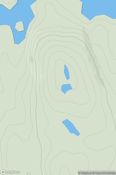 Thumbnail image for Beinn Sgarastaigh showing contour plot for surrounding peak