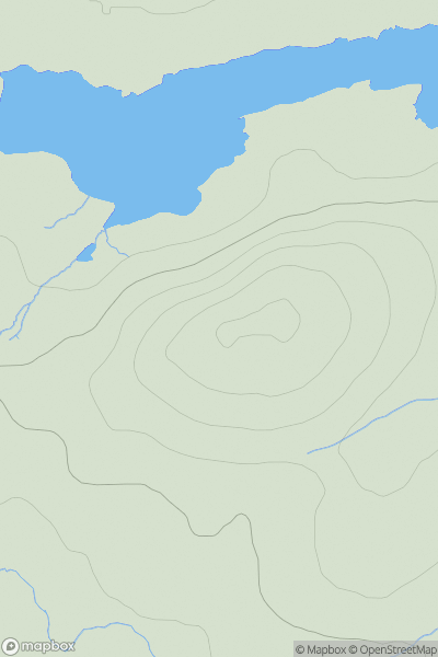 Thumbnail image for Grianabhal Mor showing contour plot for surrounding peak