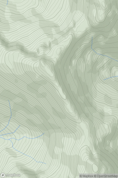 Thumbnail image for Sgurr na Banachdich Central Top showing contour plot for surrounding peak