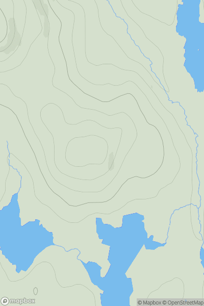 Thumbnail image for Beinn na Muilne showing contour plot for surrounding peak