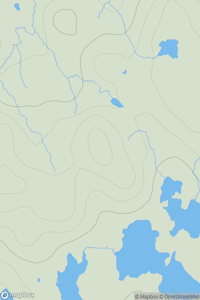 Thumbnail image for Sidhean Loch nan Lub showing contour plot for surrounding peak