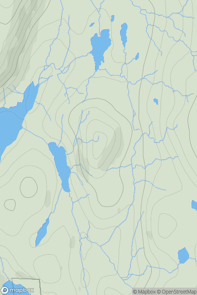 Thumbnail image for Cleit a' Loch Fheoir showing contour plot for surrounding peak