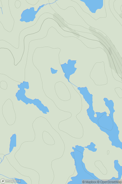 Thumbnail image for Cnoc Loch Dubh showing contour plot for surrounding peak