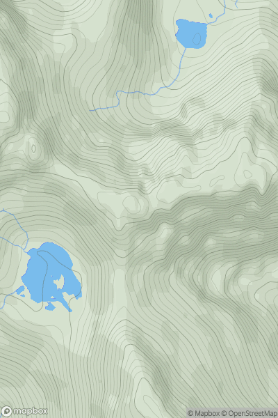 Thumbnail image for Sgurr Dubh an Da Bheinn showing contour plot for surrounding peak