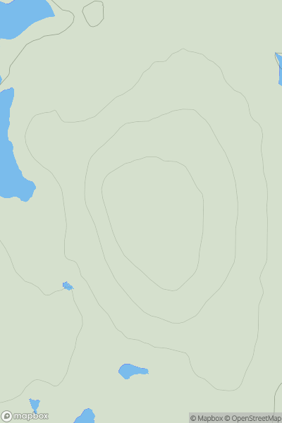 Thumbnail image for Beinn Ghreineabhal showing contour plot for surrounding peak