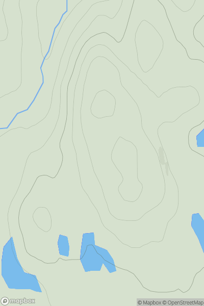 Thumbnail image for Beinn Eineig showing contour plot for surrounding peak