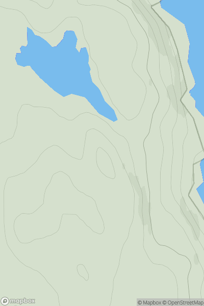 Thumbnail image for Beinn Eanacleit showing contour plot for surrounding peak