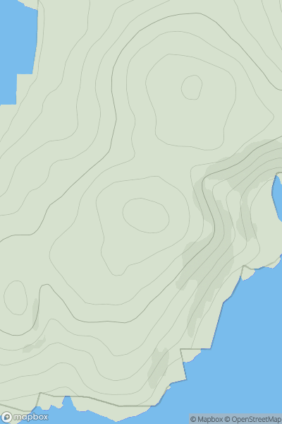Thumbnail image for Mullach Neacail (Fuidheigh) showing contour plot for surrounding peak