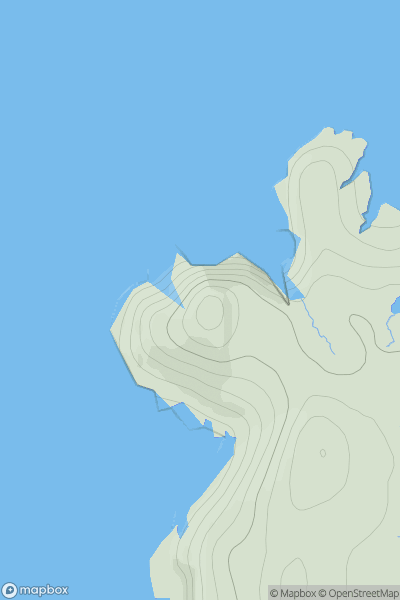 Thumbnail image for Tobha Mor showing contour plot for surrounding peak