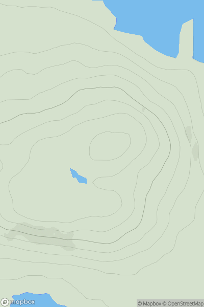 Thumbnail image for Beinn Scolpaig showing contour plot for surrounding peak
