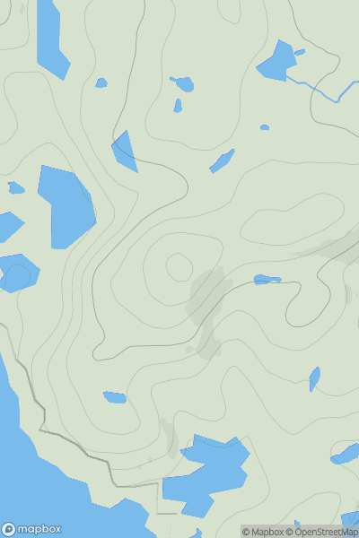 Thumbnail image for Beinn Sgapar showing contour plot for surrounding peak