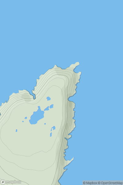 Thumbnail image for An Gallan Uigeach showing contour plot for surrounding peak