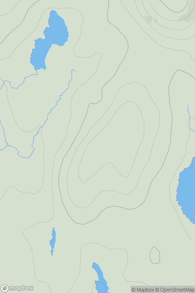 Thumbnail image for Beinn a' Mhula showing contour plot for surrounding peak
